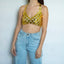 Gold/Blue Mirror Crop Top