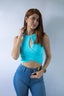 Turquoise Crop Top