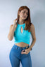 Turquoise Crop Top