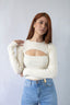 Cream Long Sleeve Top