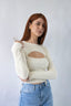 Cream Long Sleeve Top